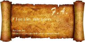 Florián Adrienn névjegykártya